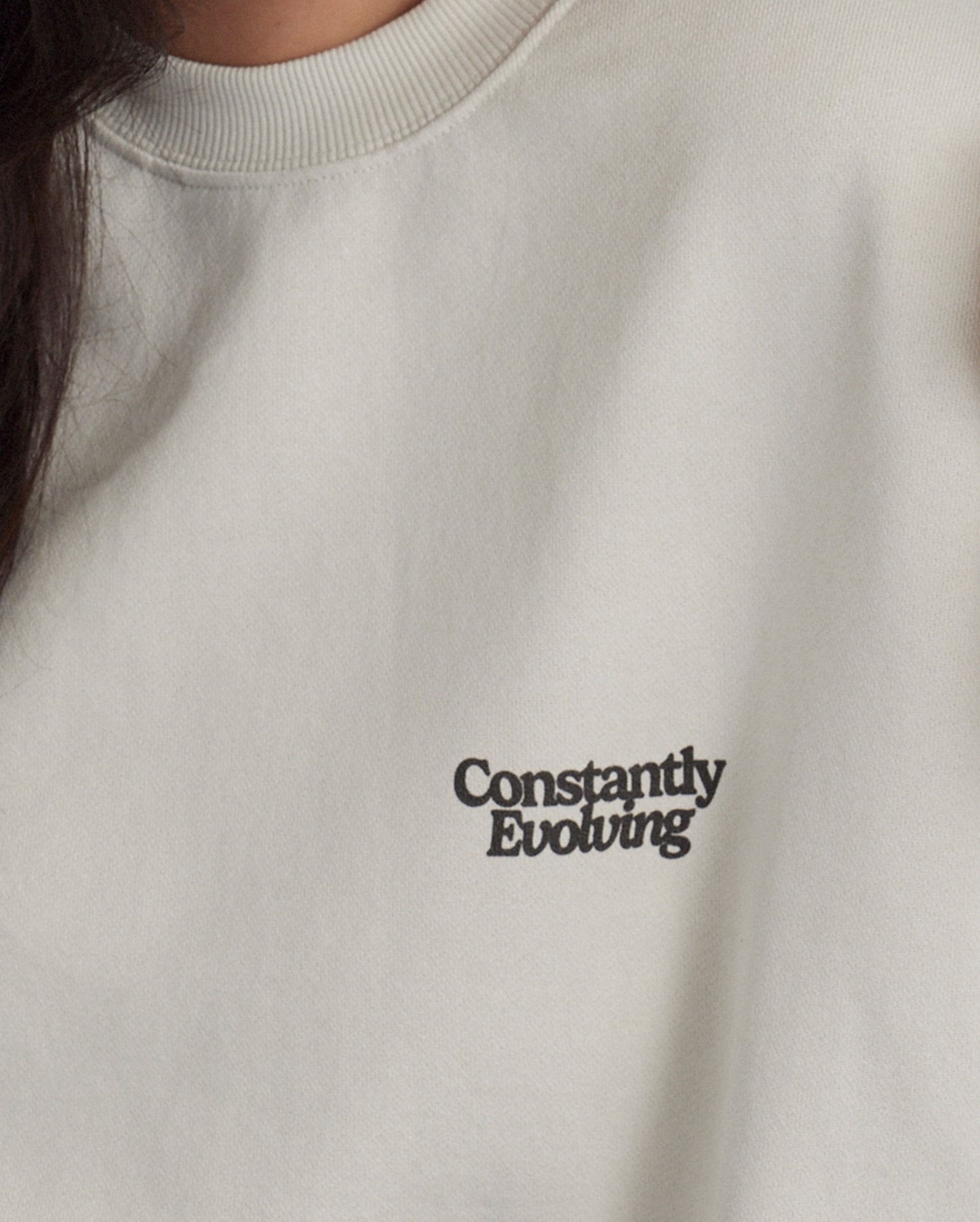 Oversized Sweater, Vintage White, 'Constantly Evolving'
