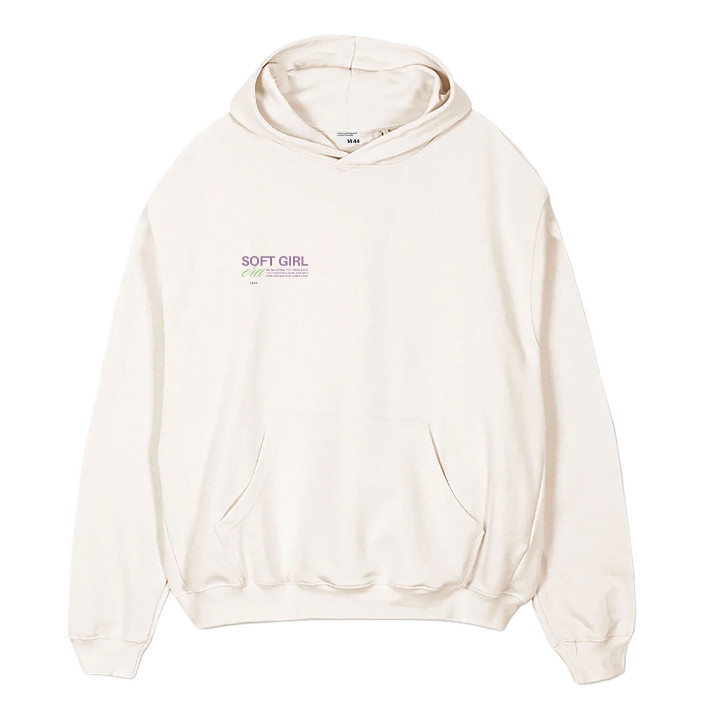 Oversized Hoodie, Vintage White, 'Soft Girl Era'