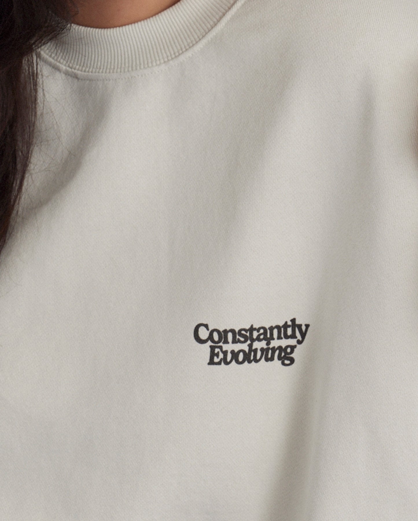 Oversized Sweater, Vintage White,  'Constantly Evolving'