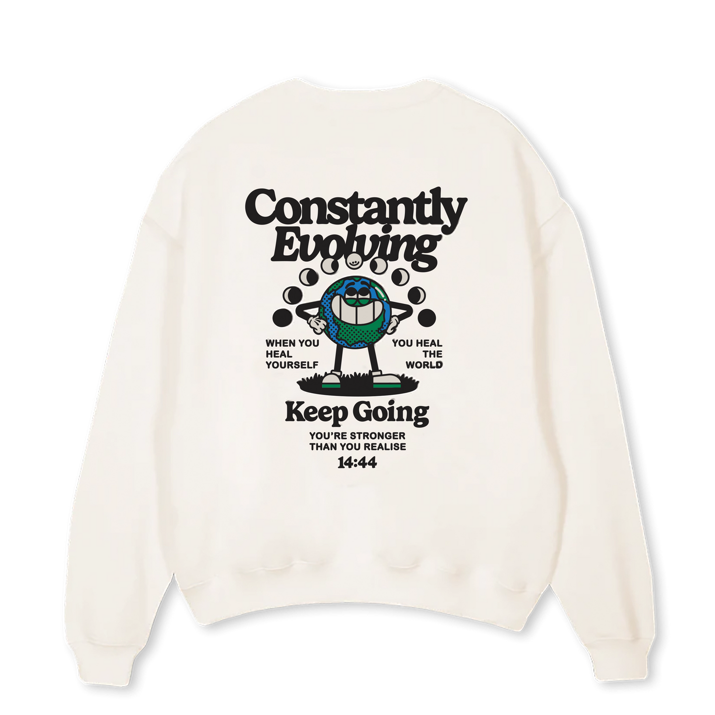 Oversized Sweater, Vintage White,  'Constantly Evolving'