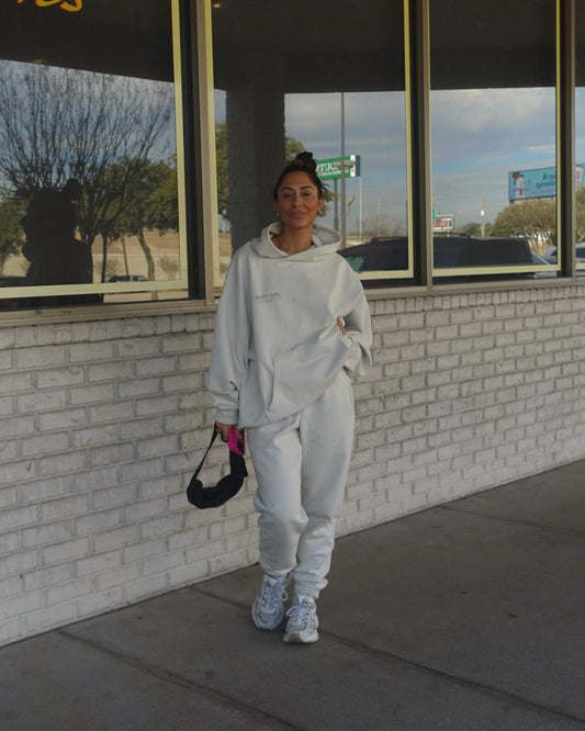 Oversized Hoodie, Vintage White, 'Soft Girl Era'