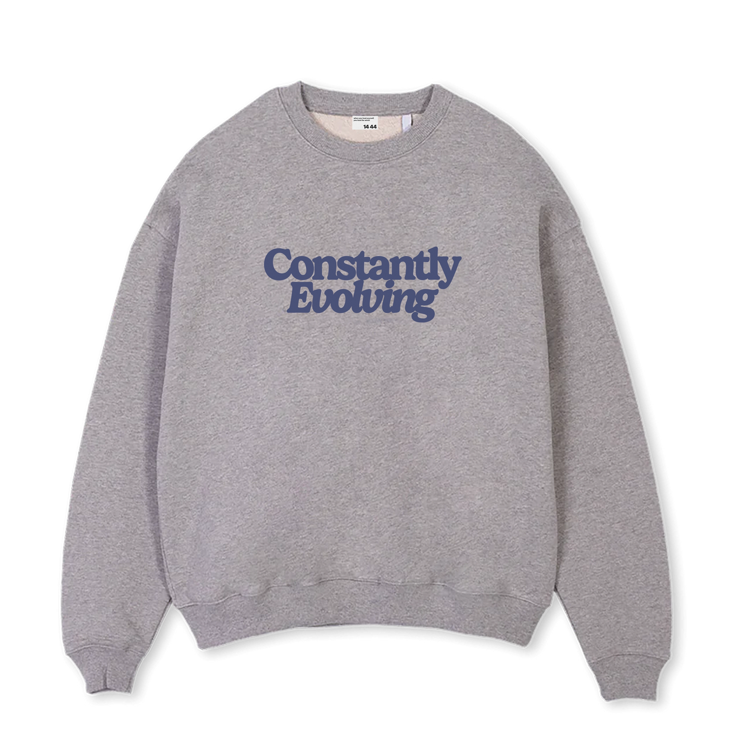 Oversized Sweater, Grey,  'Constantly Evolving'
